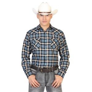 Men’s Button Down Vaquero Camisas